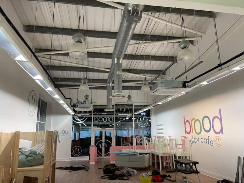 Commercial air conditioning installed in a play café in Newcastle upon Tyne