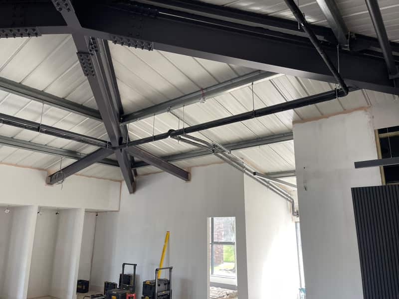 Industrial unit being fitted with air conditioning in Newcastle upon Tyne